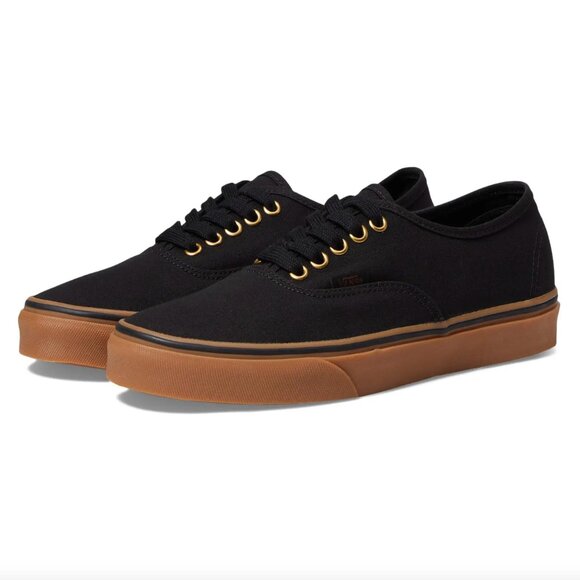 Vans Authentic Black & Gum Skate Shoe Men's Size 11 - Picture 1 of 9